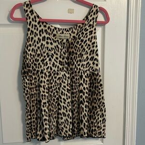 Leopard Silk Top